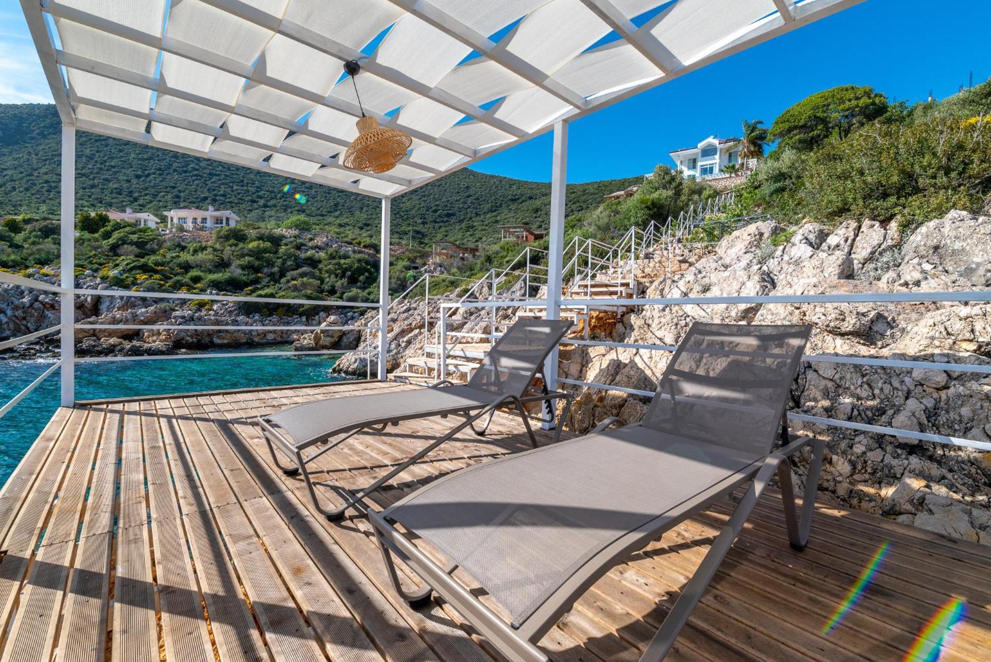 Beachfront White Villa With Private Swimming Pool Kalkan Extérieur photo